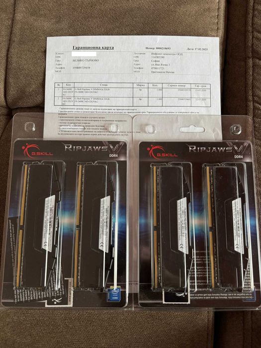2 кита 32GB (2x16GB) G.SKILL Ripjaws DDR4 3600MHz CL16 - В ГАРАНЦИЯ