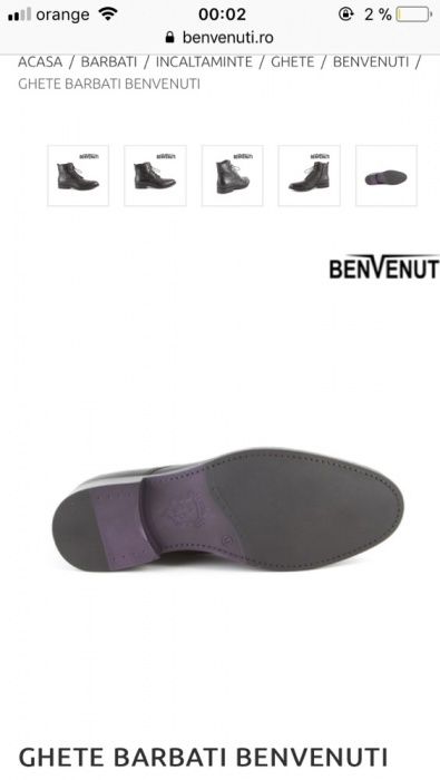 Ghete bărbați Benvenuti noi 41  27 cm de casual