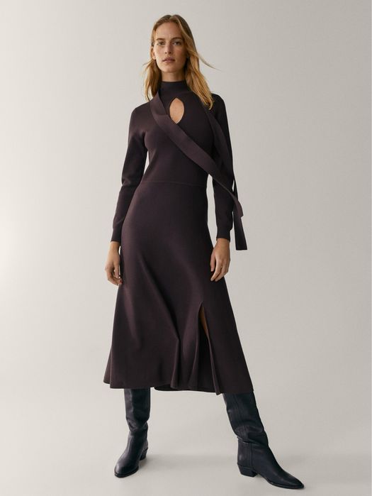 Рокли Massimo Dutti плетиво рокля S и М размери