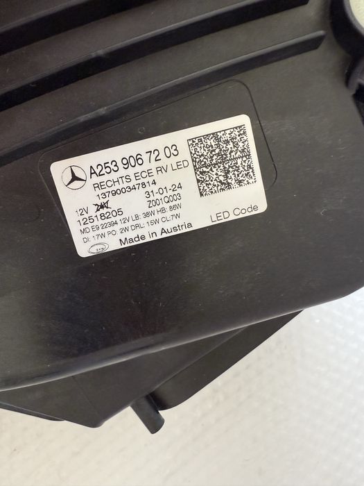 Фар десен Mercedes GLC W253 Multibeam Мерцедес ГЛЦ Перфектен