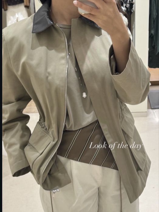 Укороченный тренч от massimo dutti