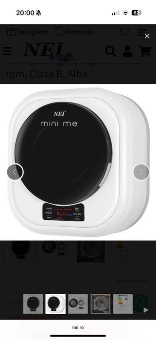 Mașină de spălat rufe NEI, 2.5 kg