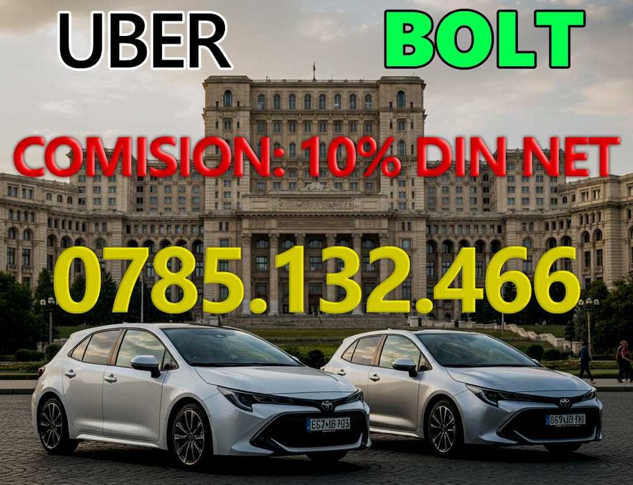 Flotă ridesharing recomandată Bolt/Uber