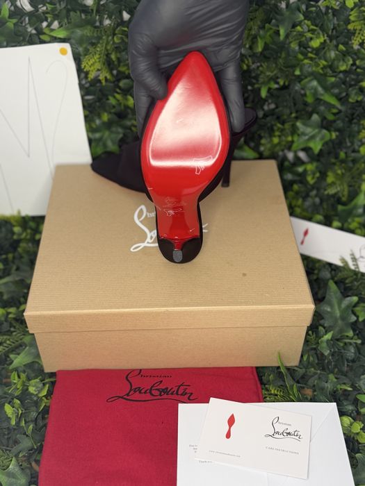 Pantofi/Sandale Christian Louboutin Miss Z 100 crêpe satin mules