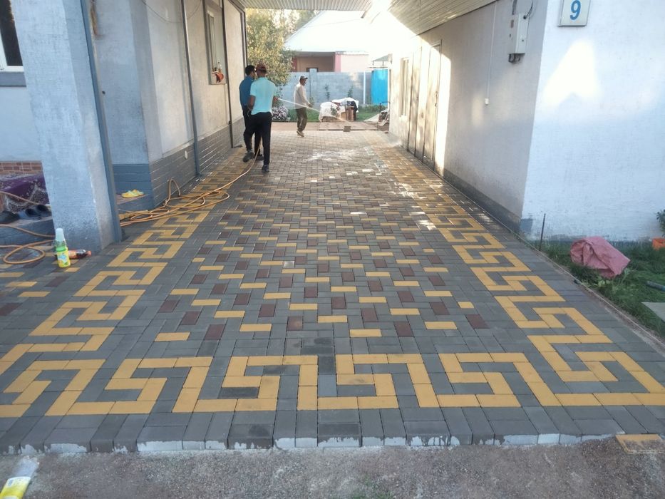 Укладка брусчатка