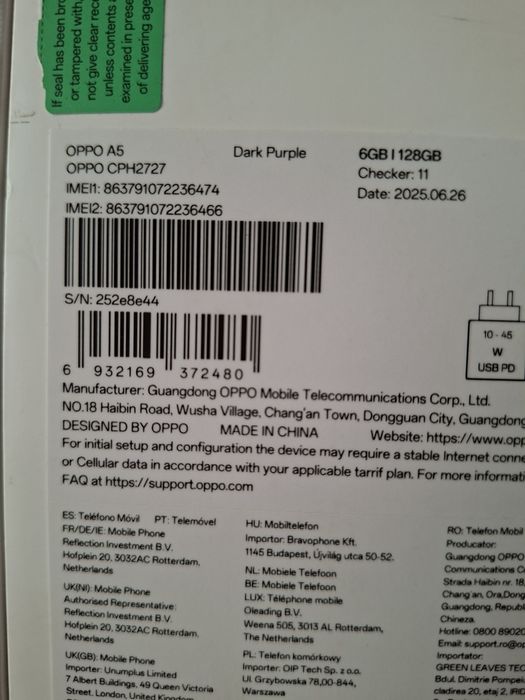 Telefon Oppo A5  în garanție