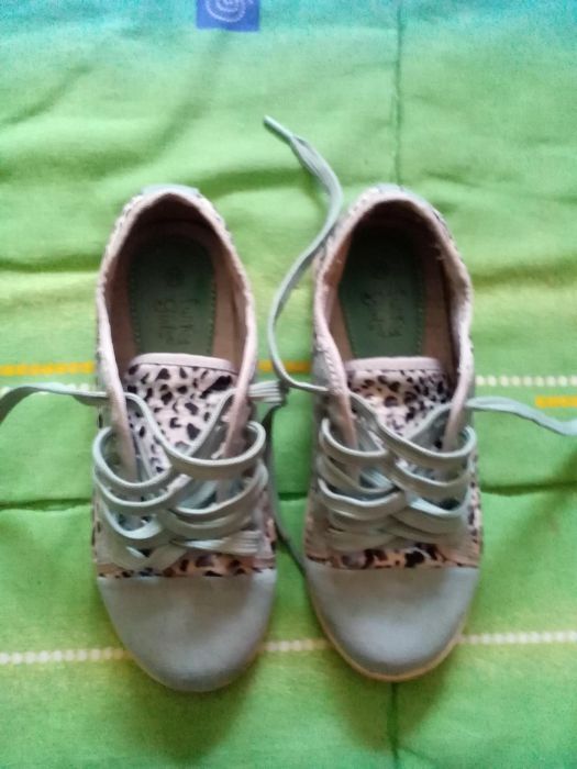 Детски кецове ест.кожа и плат