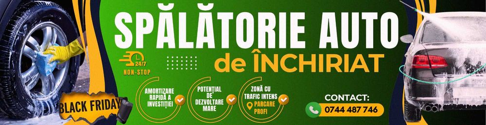 Închiriere spalatorie auto funcționala cu toate autorizațiile neccesar