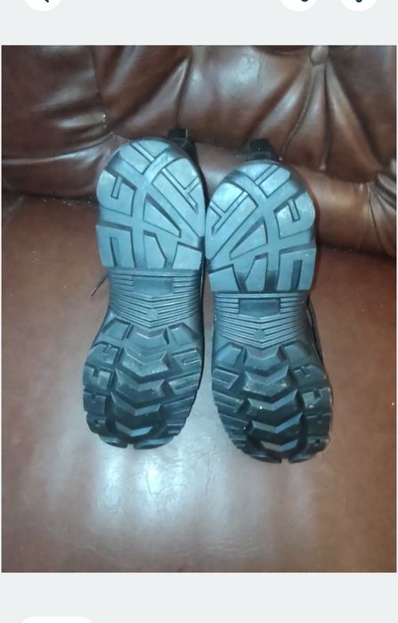 Bocanci din piele cu bot metalic nr 46