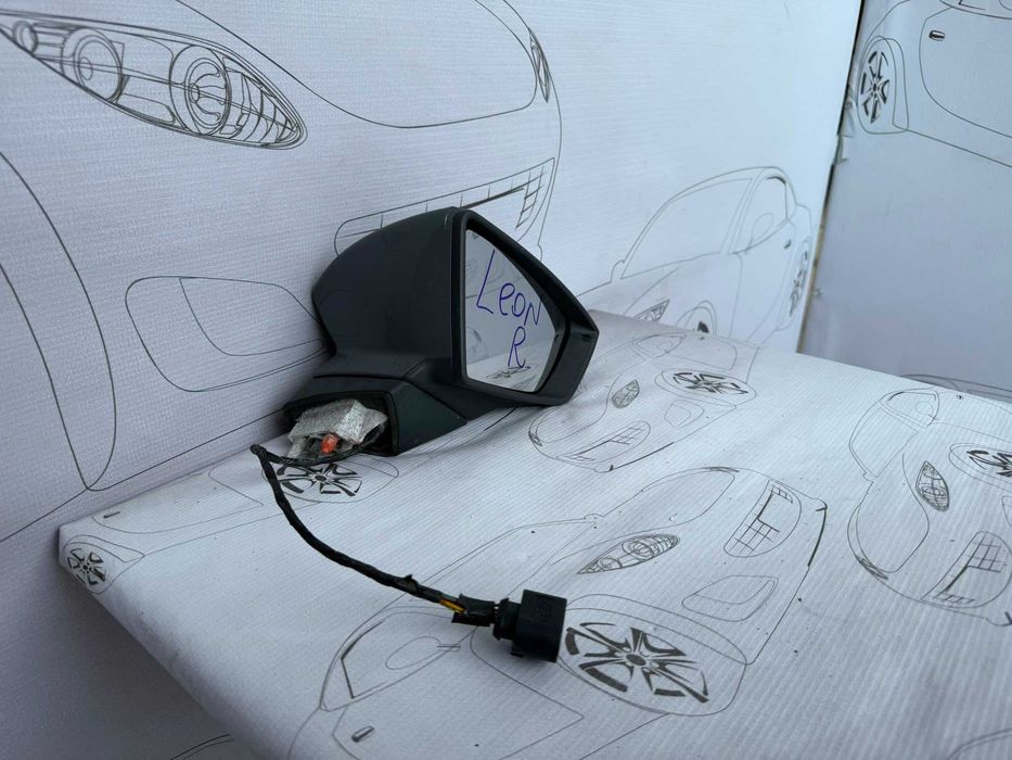 Oglindă Dreaptă 6 PINI Seat Leon 5F 2013 / 2012-2020 / Cod OEM 5F2857508N (5C2)