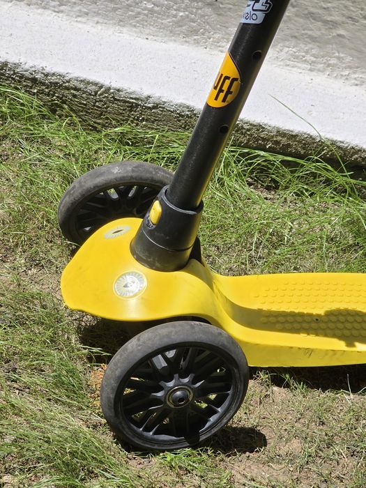 Trotinetă 3 roți Btwin B100 galbenă copii