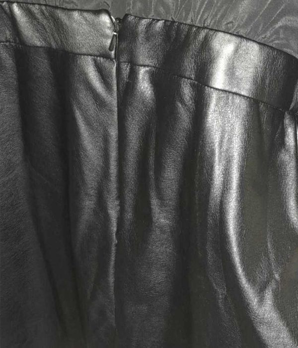 Rochie eleganta / voal & imitatie piele