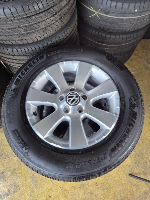 4 ROTI Jante + Anvelope 4Seasons ALLSEASONS - 215/65/16 - 5x112 - OEM VW TIGUAN / AUDI Q3 - Michelin CrossClimate