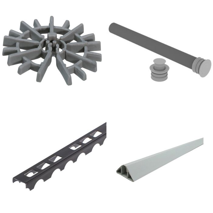Accesorii distantier plastic pvc cofraje doka, linear, rozeta, colt, tub