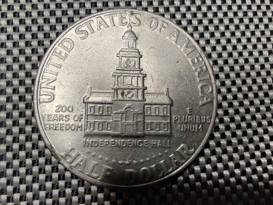 Moneda de 50 centi half dollar Kennedy Editia comemorativa 1776 1976