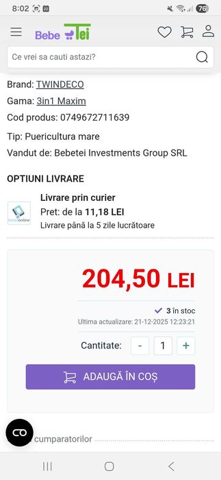 Perna pentru gravide Twindeco