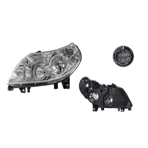 Far Citroen Jumper, 04.2014, Fiat Ducato, 04.2014, Peugeot Boxer, 04.2014, partea Stanga, soclu 7 pini; contector tip nou; H1+H7+PY21W+W5W; electric;
