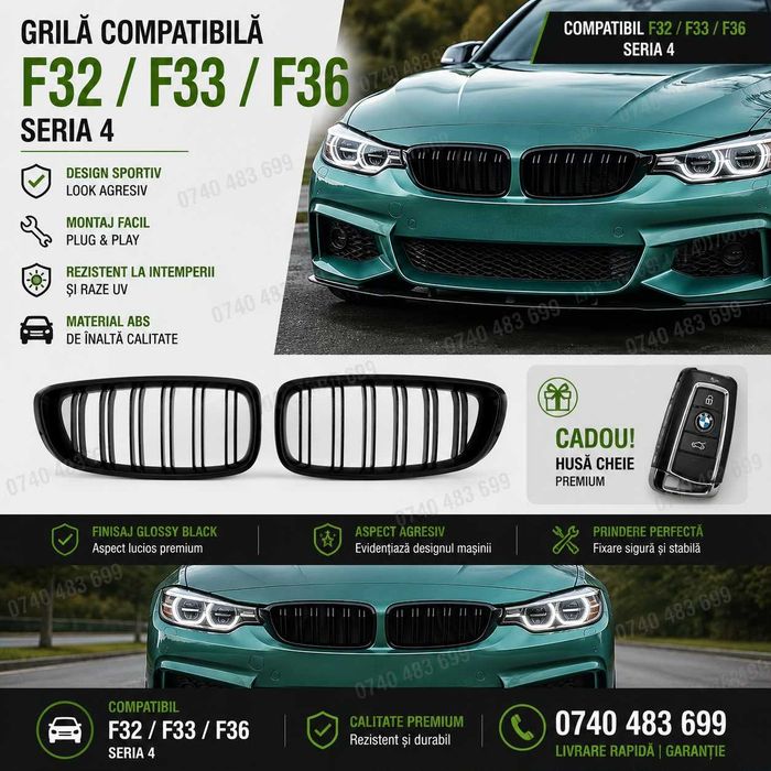 Prelungire Lip Bara Fata BMW F30 Bara Normala si F10 G30 G20 F11 F31 F36 F25 | Eleron | Capace oglinzi | Grila dubla Splitter