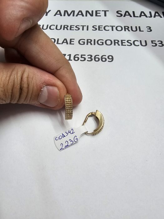 Vand cercei din aur 2.23 g cod 342