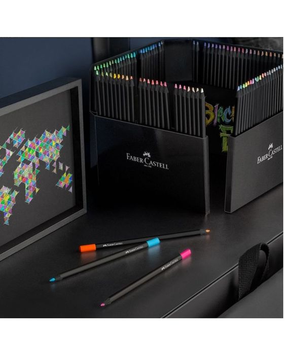 Цветни моливи Faber-Castell Black Edition - 100 цвята