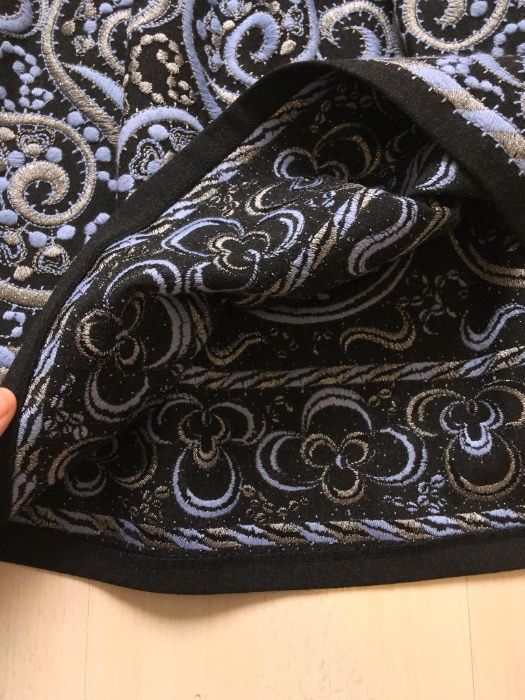 Fustă P.A.R.O.S.H. cu broderie manuală, 100% lână