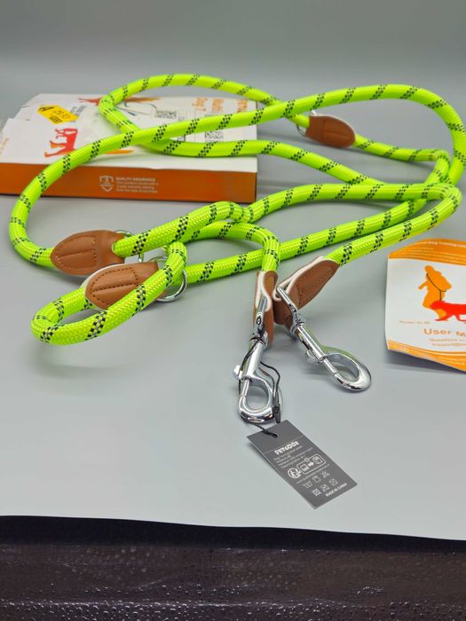 НОВ!Мултифункционален двоен повод за куче/та 3 м,регулируем,hands-free