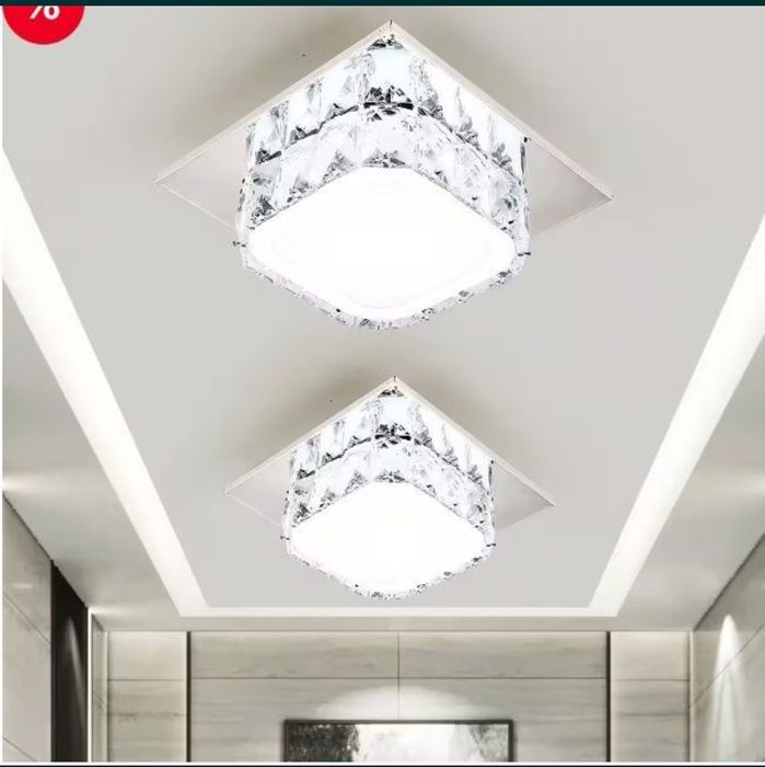 Plafoniera LED 16W de lux, candelabru modern din cristal