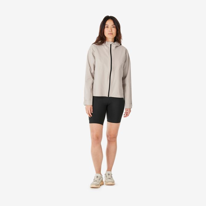 Geacă impermeabilă Drumeție Mh100 Bej - produs resigilat Decathlon