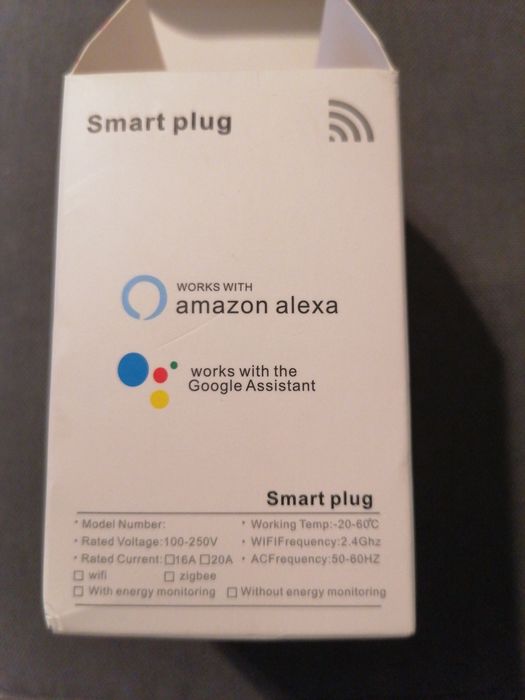 Смарт контакт 20А ZIgbee 3.0 (Smart plug)