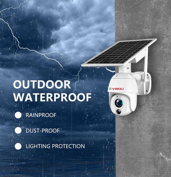 Camera de supraveghere Sim 4G Visoli® VS-S10 4G Zoom Optic 20X, 5MP