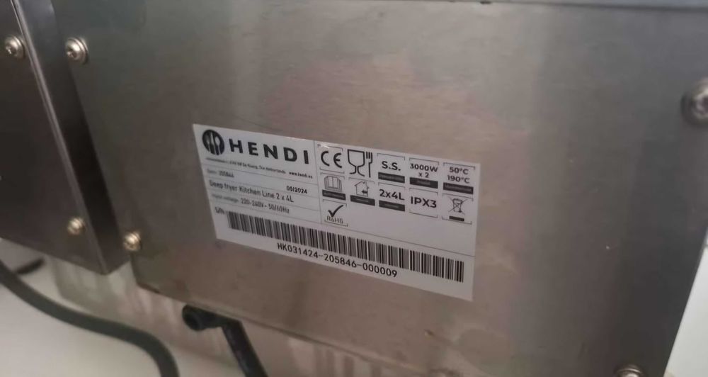 Vand friteuza electrica hendi 2x4L