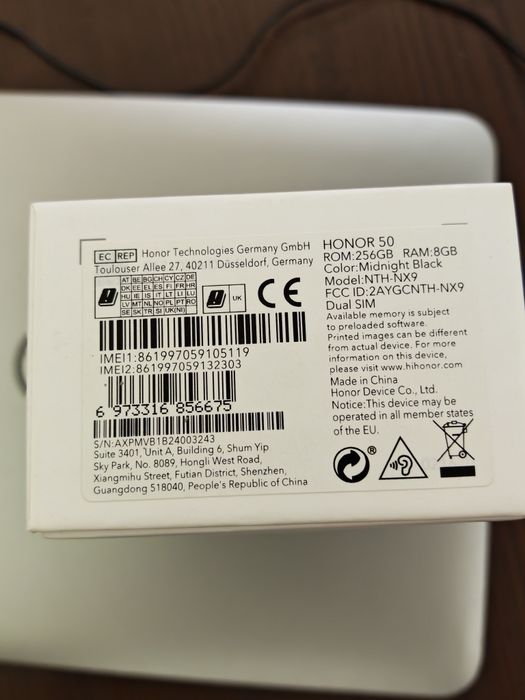 Honor 50 , 256GB, RAM 8GB