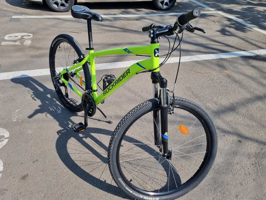 Bicicleta Rockrider ST100, 21 viteze, verde, mărime L., roti 27.5