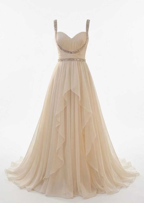 Вечернее длинное  платье из шифона