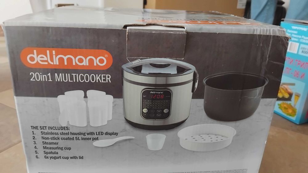 Delimano 20 в 1 Multicooker – 5L, 900W – НОВ, неизползван