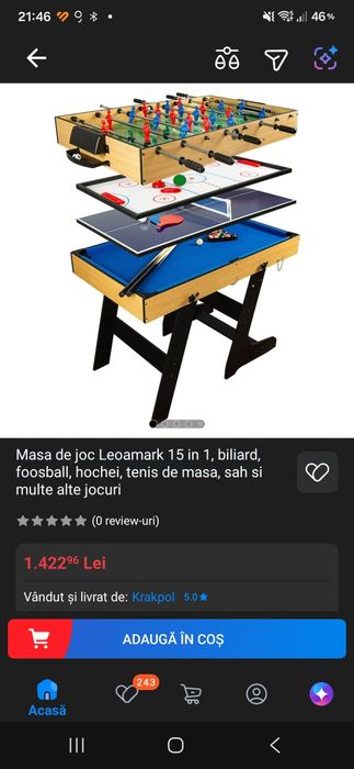 Masa de joc 15 in 1