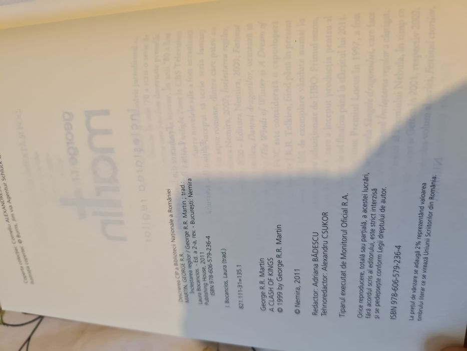 Game of thrones Inclestarea Regilor Cartonat