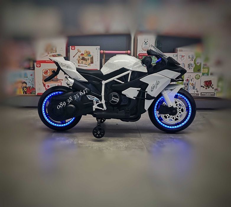 ПРОМОЦИЯ ДО 01.08!НОВО!Акумулаторен мотор с Ninja Duo WHITE с 12V батерия,USB
