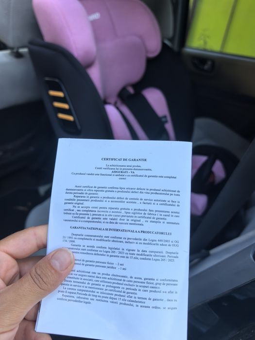 Scaun auto folosit de 2, 3 ori