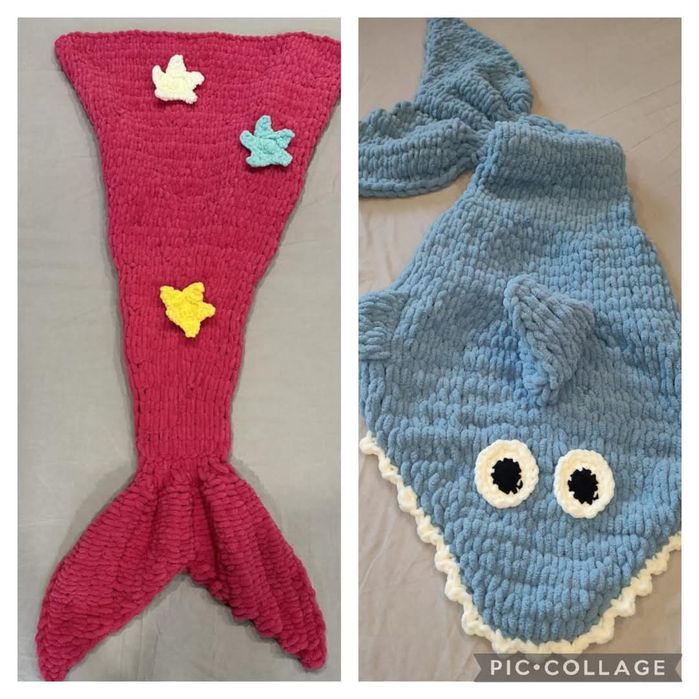 Детско одеялце Лакомата акула / Малката русалка