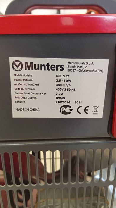 Тепловентилятор (обогреватель, тэн) RPL 5 FT WORKER 5 KW 380B Астана