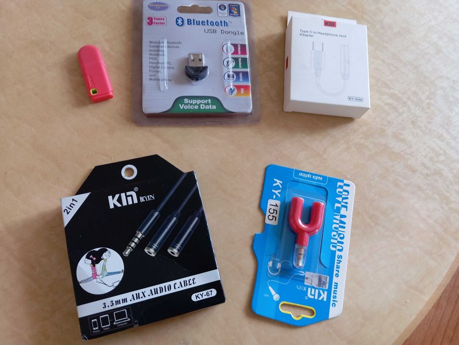 Wi-Fi USB, Bluetooth, Type-C на AUX, разветвители