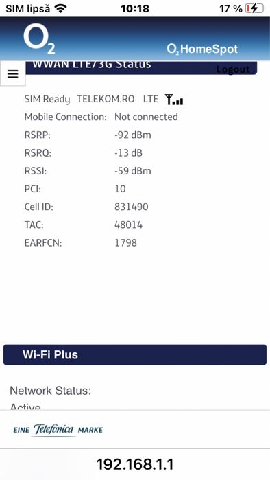Router sim lte dual band O2
