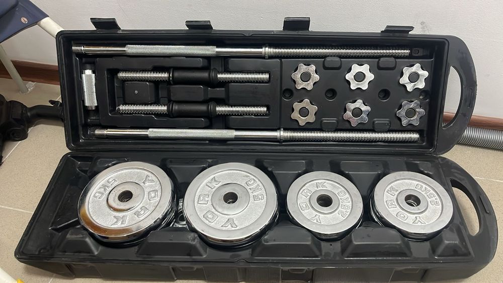 Набор гантели со штангой 50кг