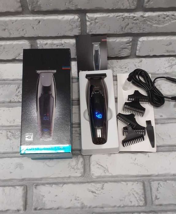 Топовый Триммер для волос VGR V-070 TYPE-C LED Новый