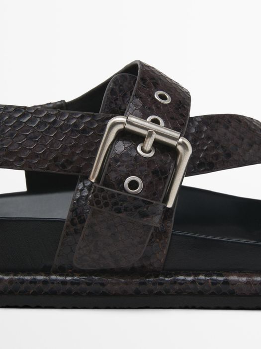Sandale din piele Massimo Dutti