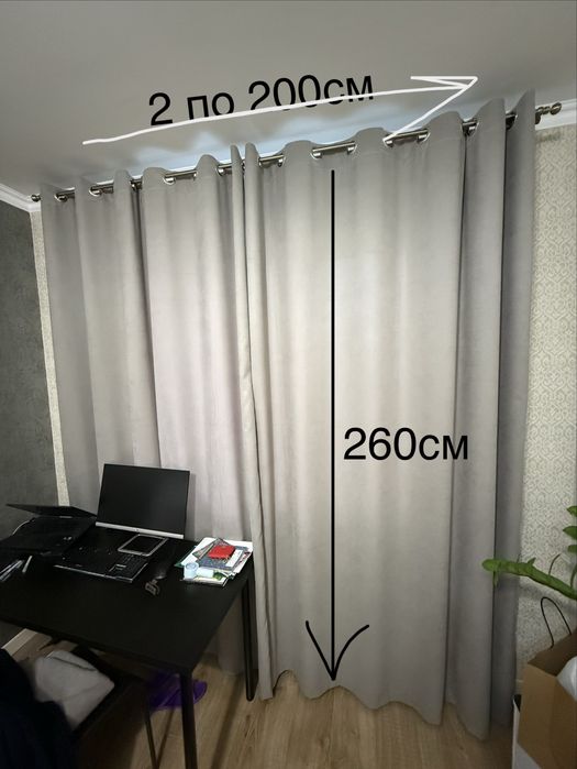 Продам блэкаут шторы на люверсах