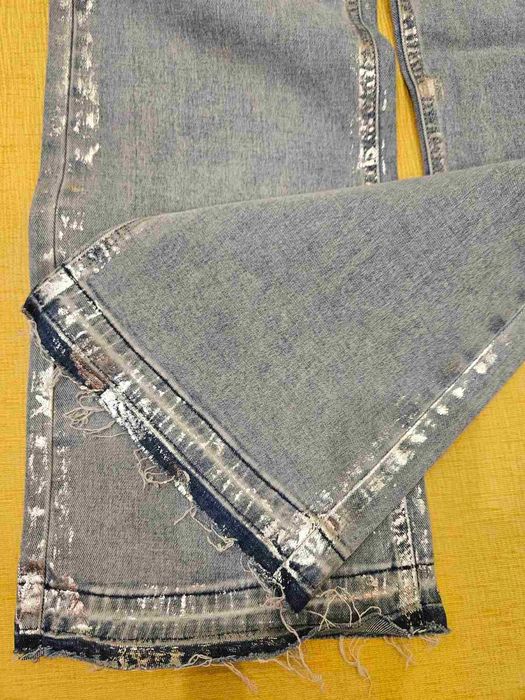 Дамски дънки със сребърен кант, S размер