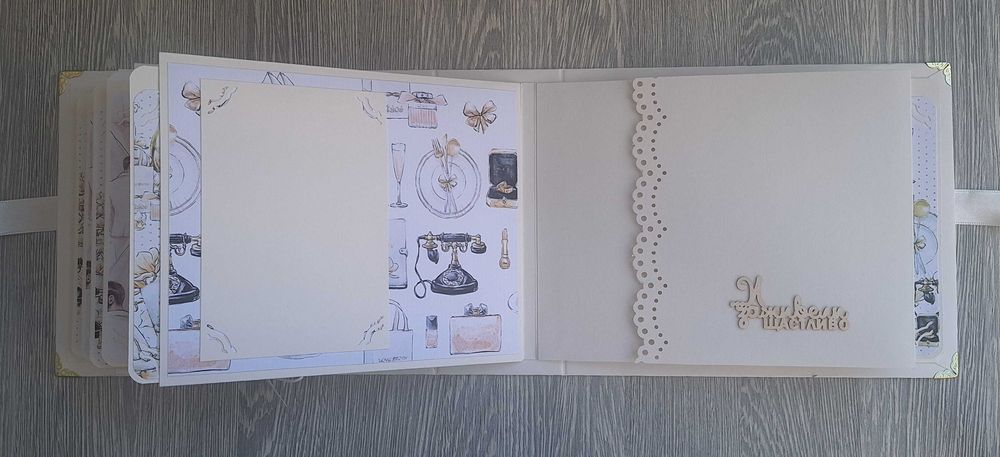 Сватбен албум "Тя и Той" в бяло и ванилия, ръчна изработка /24.10