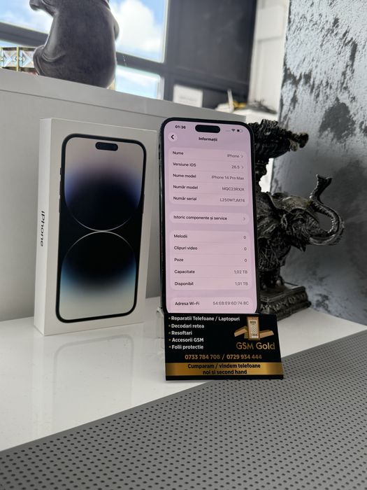 Vand iphone 14 pro max de 1Tb baterie 100%